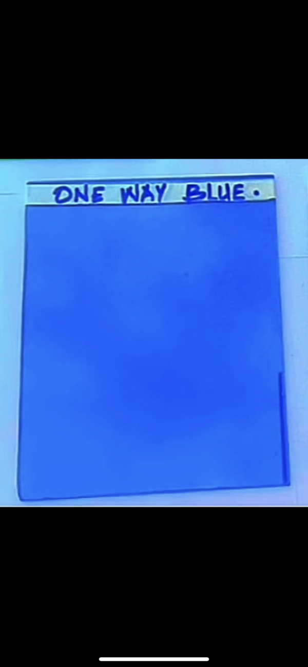 One way blue