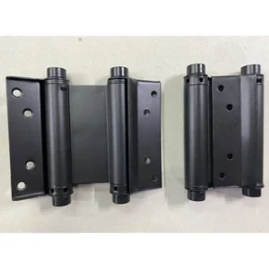 Double action spring hinges