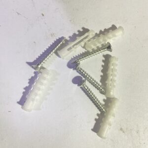 Plastic wall anchor with screws