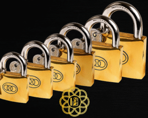 Tri circle padlock