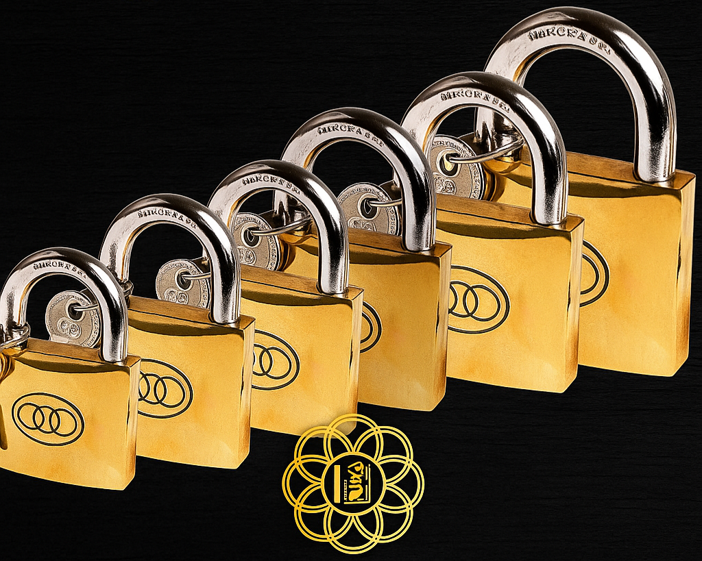 Tri circle padlock